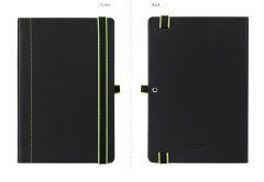 Schneider Notebook with Pen Loop and Two-Color Elastic Closure Green