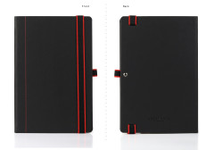 Schneider Notebook with Pen Loop and Two-Color Elastic Closure Red