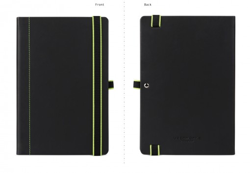 Schneider Notebook with Pen Loop and Two-Color Elastic Closure Green