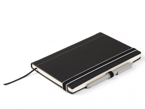 Schneider Notebook with Pen Loop and Two-Color Elastic Closure Gray 