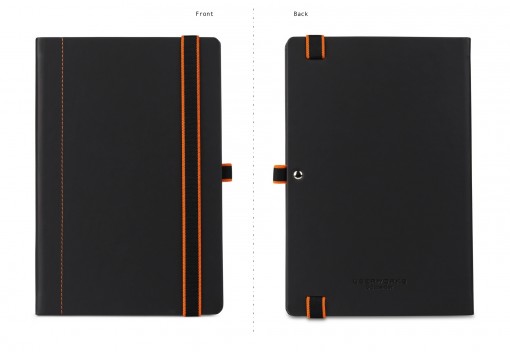 Schneider Notebook with Pen Loop and Two-Color Elastic Closure Orange