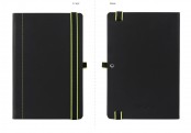 Schneider Notebook with Pen Loop and Two-Color Elastic Closure Green
