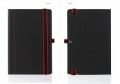 Schneider Notebook with Pen Loop and Two-Color Elastic Closure Red