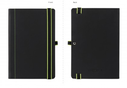 Schneider Notebook with Pen Loop and Two-Color Elastic Closure Green